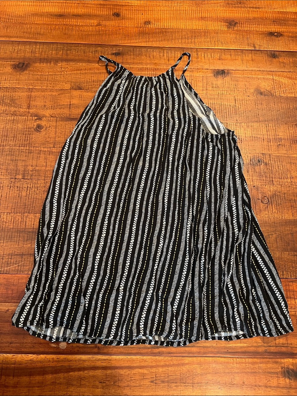 ON Black and White Striped Women's Skirt - Sleeveless Summer Style